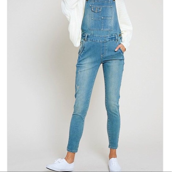 Wishlist Jean Skinny Leg Overall DARK BLUE DENIM - Picture 6 of 8